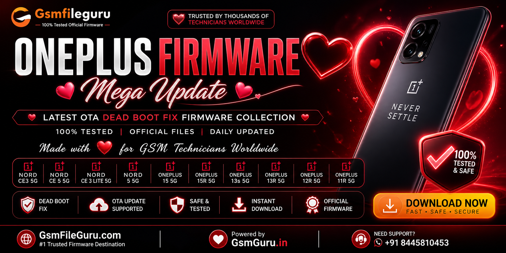 OnePlus Firmware Mega Update 2026 – Dead Boot Fix & OTA Files (All Models Supported)