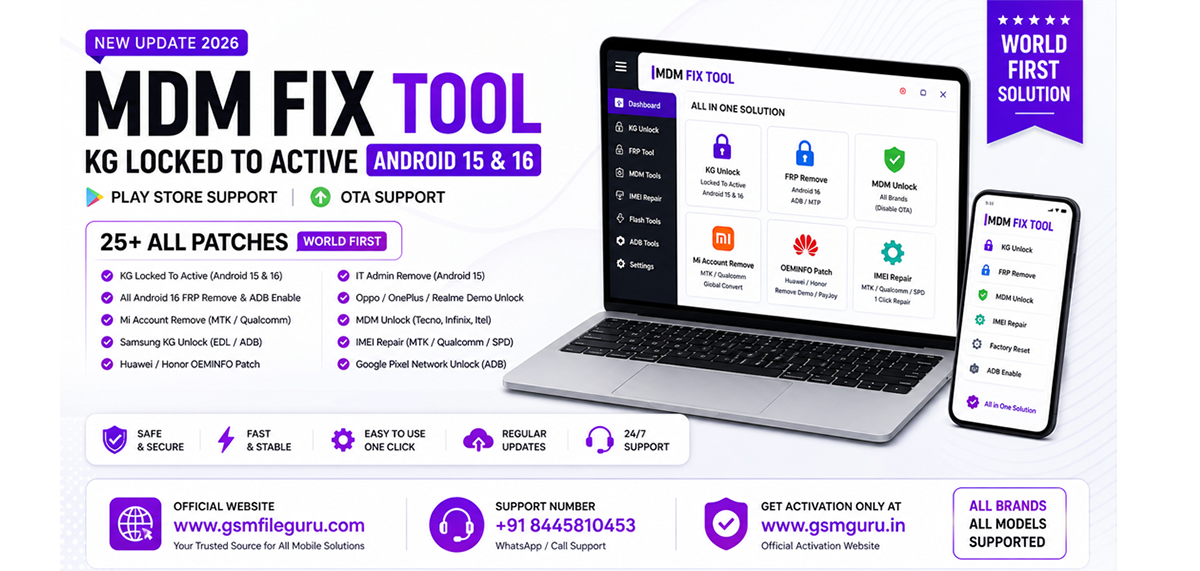 KG Unlock Tool 2026 – Android 15 & 16 FRP, MDM, IMEI Repair & SIM Unlock (World First)